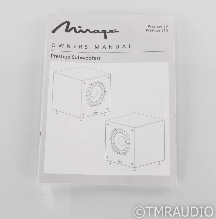 Mirage Prestige S8 8" Powered Subwoofer; Black; S-8