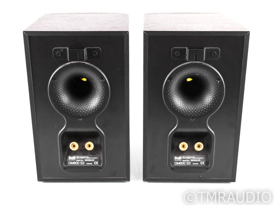 B&W DM600 S3 Bookshelf Speakers; Black Ash Pair; DM-600