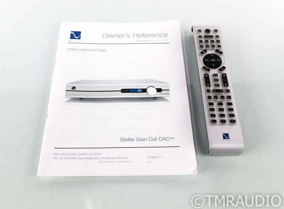 PS Audio Stellar Gain Cell DAC; D/A Converter; Remote (Used)
