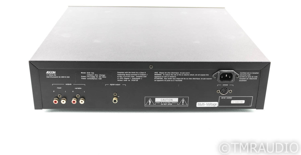 Adcom GCD-700 5 Disc CD Changer; GCD700; Remote