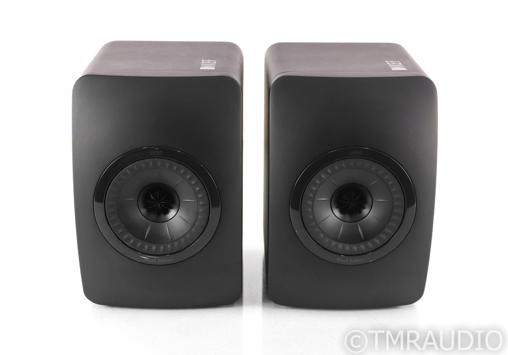 KEF LS50 Black Edition Bookshelf Speakers; All Black Pair; LS-50