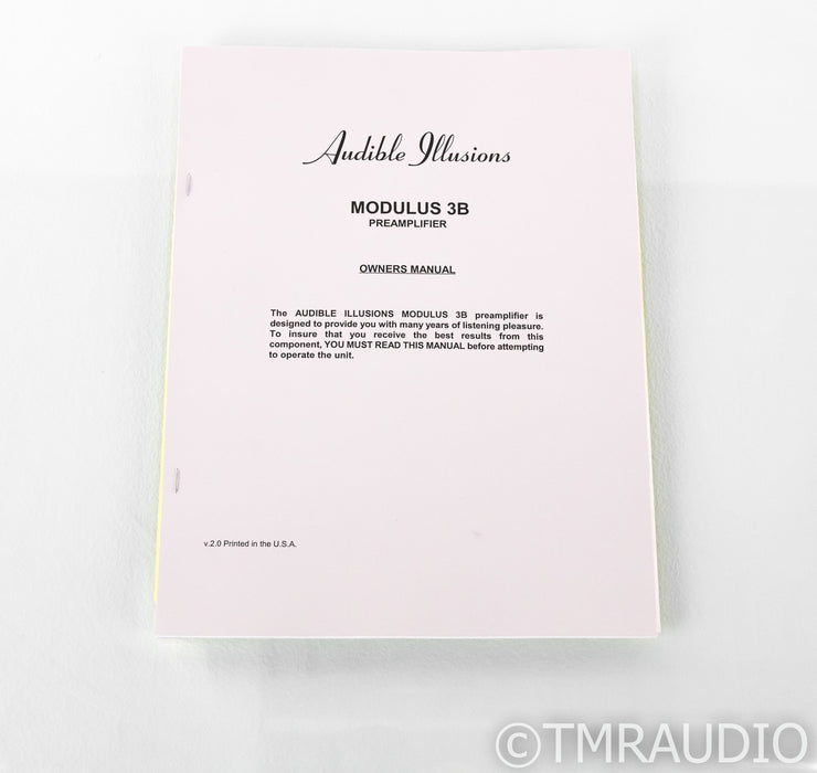 Audible Illusions Modulus M3B Stereo Tube Preamplifier; M3-B; MM Phono