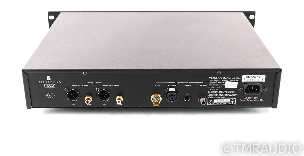 Parasound D/AC-2000 DAC; D/A Converter; DAC2000; HDCD