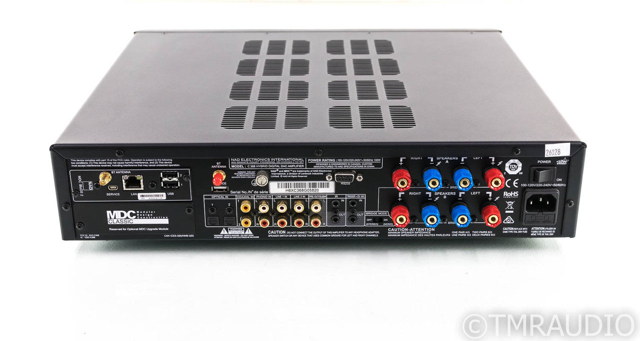 NAD C368 Stereo Integrated Amplifier / DAC; C-368; BluOS 2 Upgrade; DAC; Remote