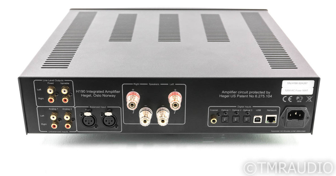 Hegel H190 Stereo Integrated Amplifier; H-190; DAC; Black; AirPlay; Remote