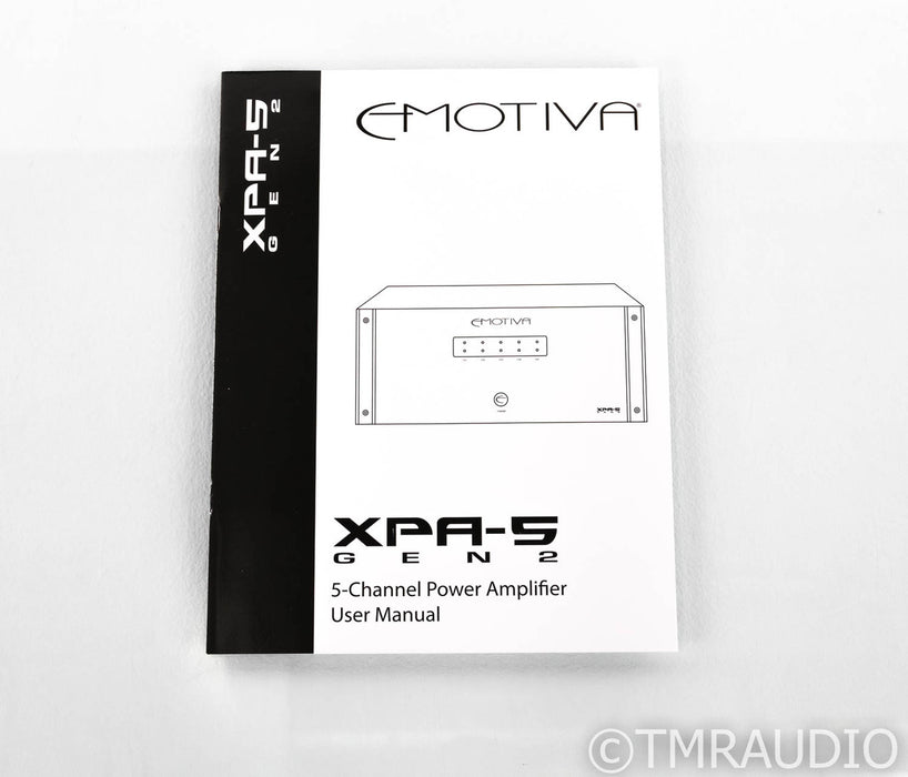 Emotiva XPA-5 Gen 2 5 Channel Amplifier; XPA5 (Never Used)