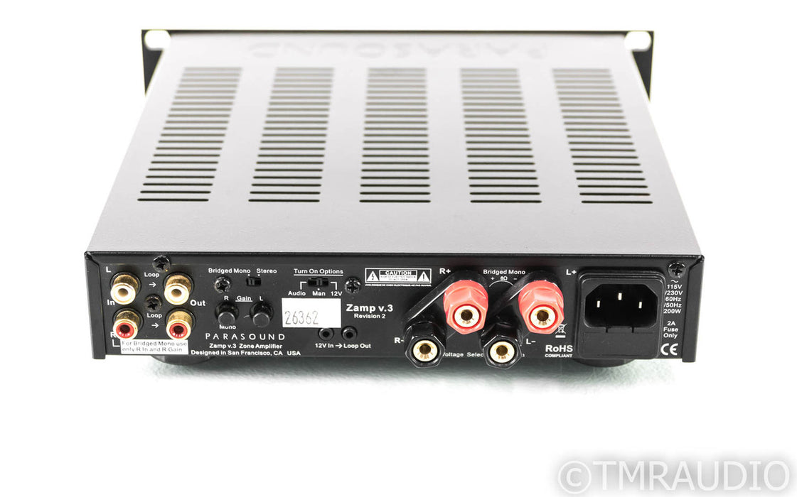 Parasound Zamp v.3 Stereo Power Amplifier; Z Amp; Zone Amp