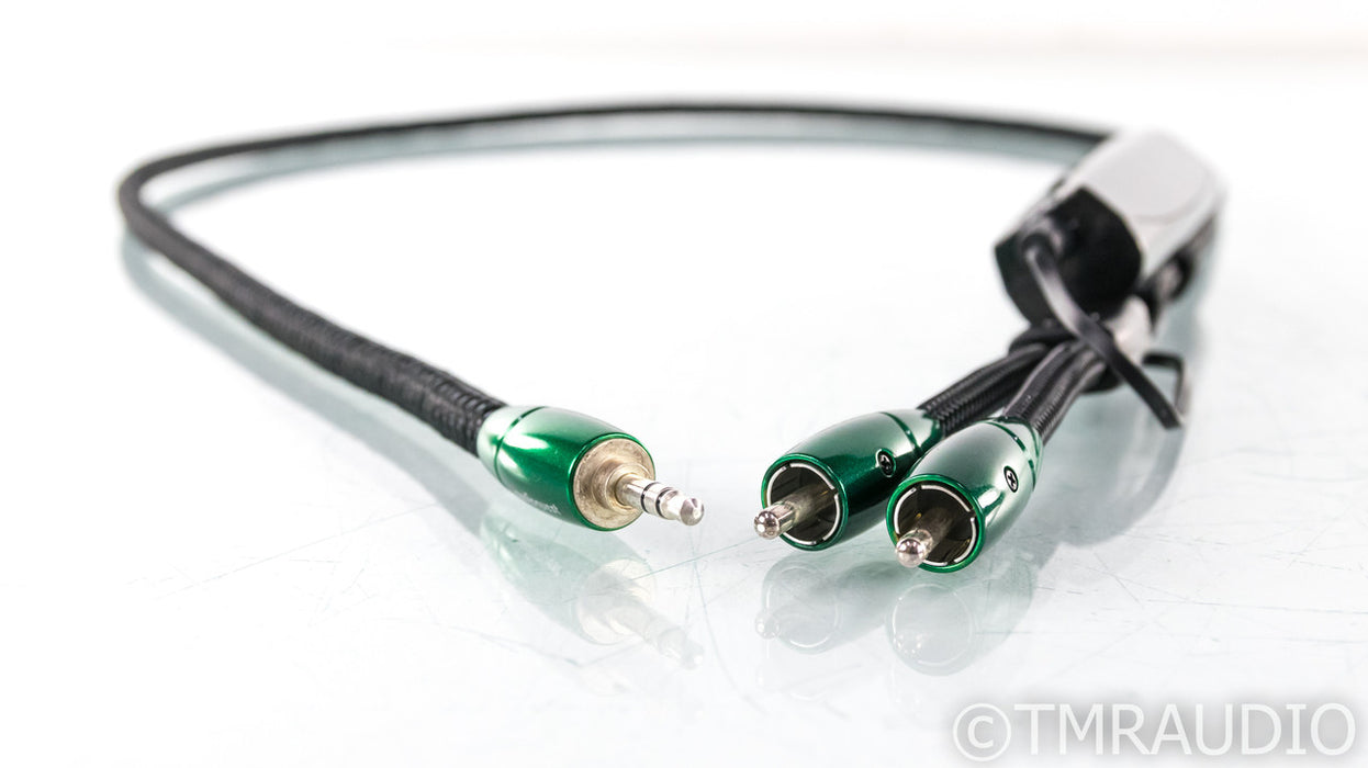AudioQuest Yosemite Y Splitter Cable; 1/8" to RCA; Single 1m Cable; 72v DBS