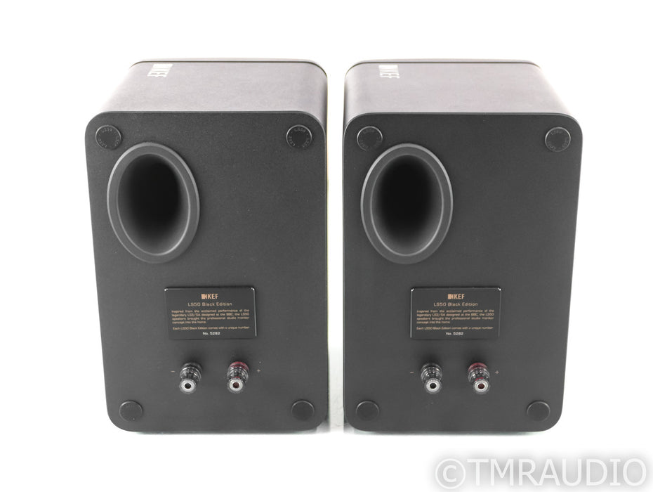 KEF LS50 Black Edition Bookshelf Speakers; All Black Pair; LS-50 (1/0)