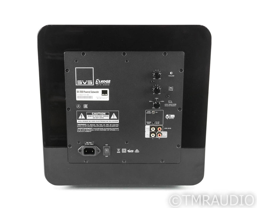 SVS SB-2000 12" Powered Subwoofer; Gloss Black; Upgraded Feet