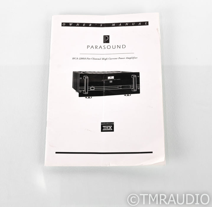 Parasound HCA-2205AT 5 Channel Power Amplifier; HCA2205AT