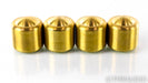 Mapleshade Threaded Low Radiused Brass Heavyfeet; Set of 4 Isolation Feet