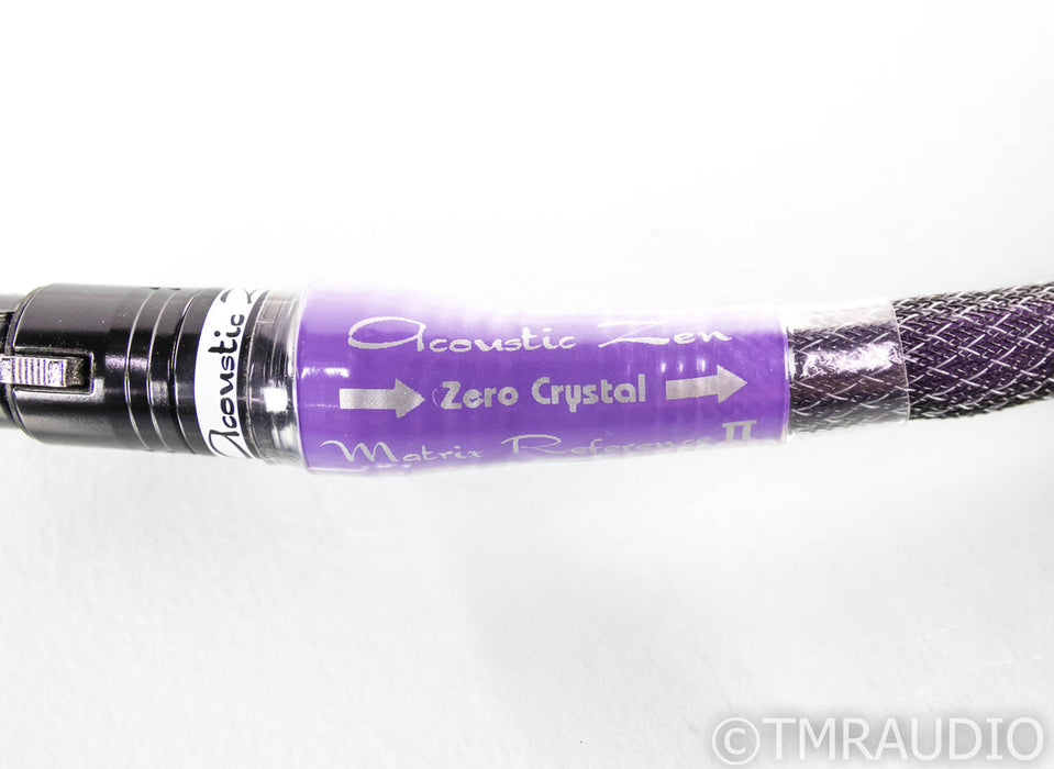 Acoustic Zen Matrix Reference II XLR Cables; .5m Pair Balanced Interconnects