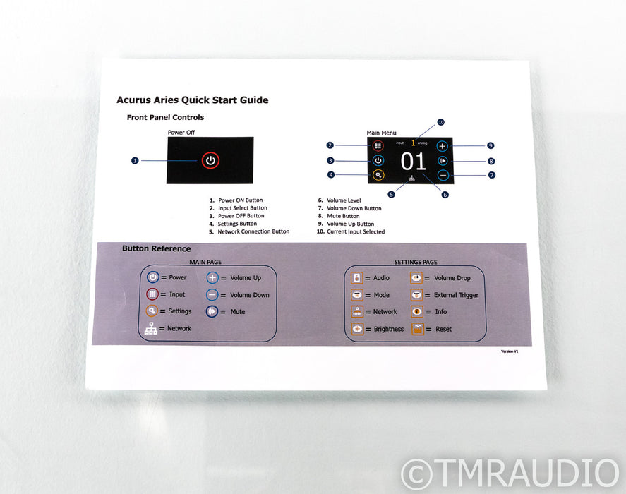 Acurus Aries Stereo Integrated Amplifier; 2.1 Channel; Touch Screen