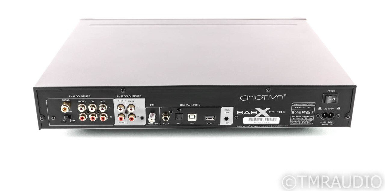 Emotiva BasX PT-100 Digital Preamplifier / DAC; PT100; Remote