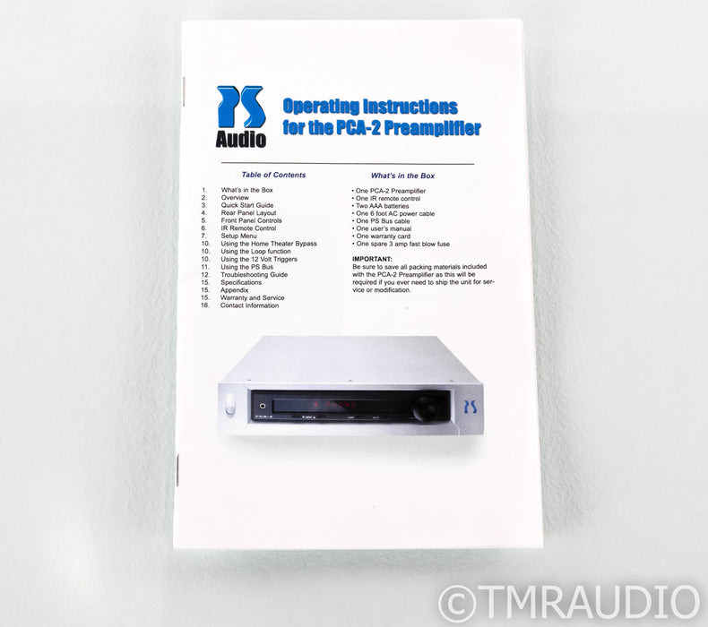PS Audio PCA-2 Stereo Preamplifier; PCA2