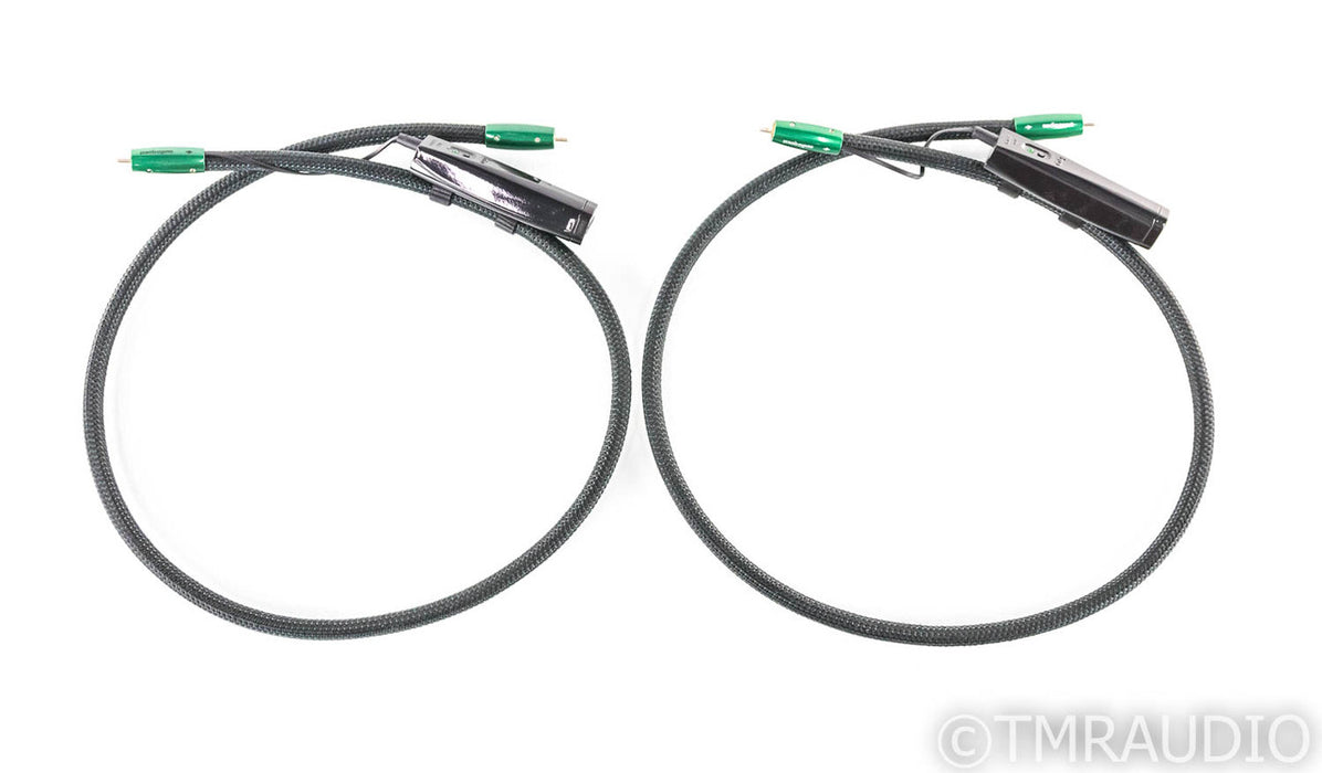 AudioQuest Earth RCA Cables; 1m Pair Interconnects; 72v DBS