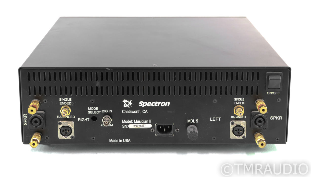 Spectron Musician II Stereo Power Amplifier; AS-IS (Right Channel Intermittent)