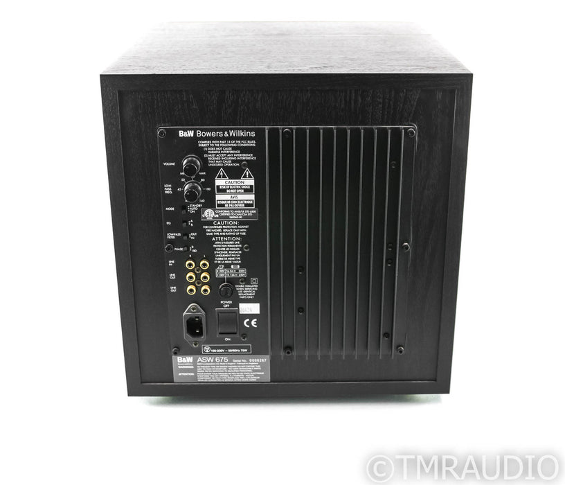 B&W ASW 675 9.5" Powered Subwoofer; Black Ash; ASW675