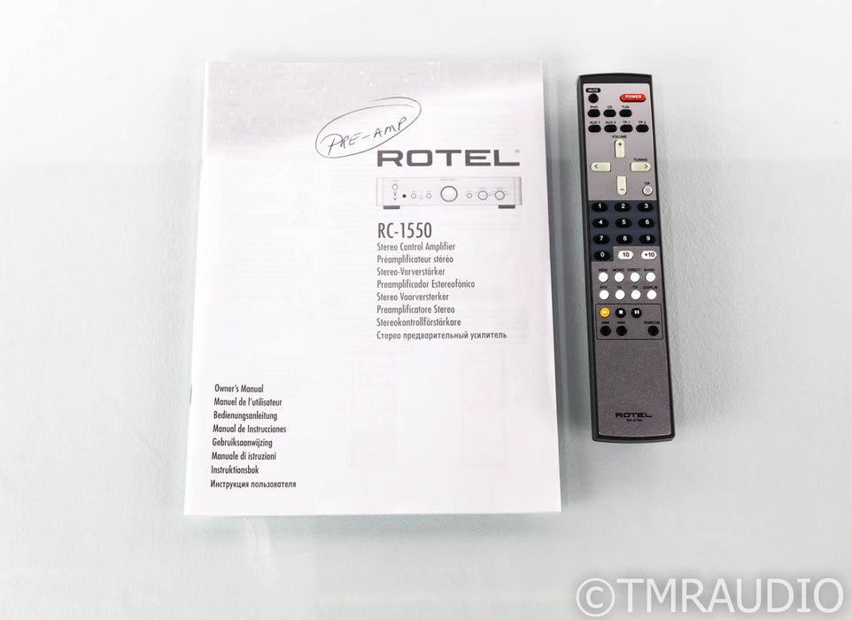 Rotel RC-1550 Stereo Preamplifier; RC1550; Remote; MM Phono