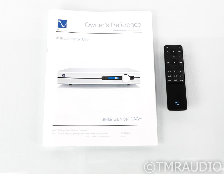 PS Audio Stellar Gain Cell DAC; D/A Converter; SGCD; Silver; Remote (Used)