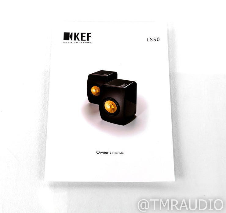 KEF LS50 Black Edition Bookshelf Speakers; All Black Pair; LS-50
