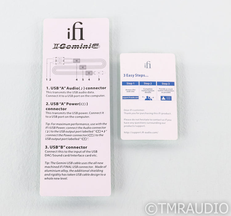 iFi Gemini Dual-Headed USB Cable; 0.7m Digital Interconnect