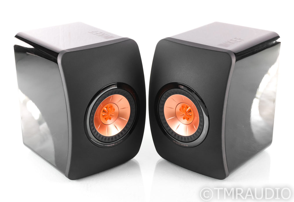 KEF LS50 Bookshelf Speakers; Black Pair; LS-50