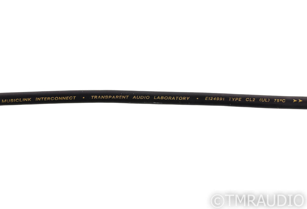 Transparent MusicLink RCA Cables; 2m Pair Interconnects