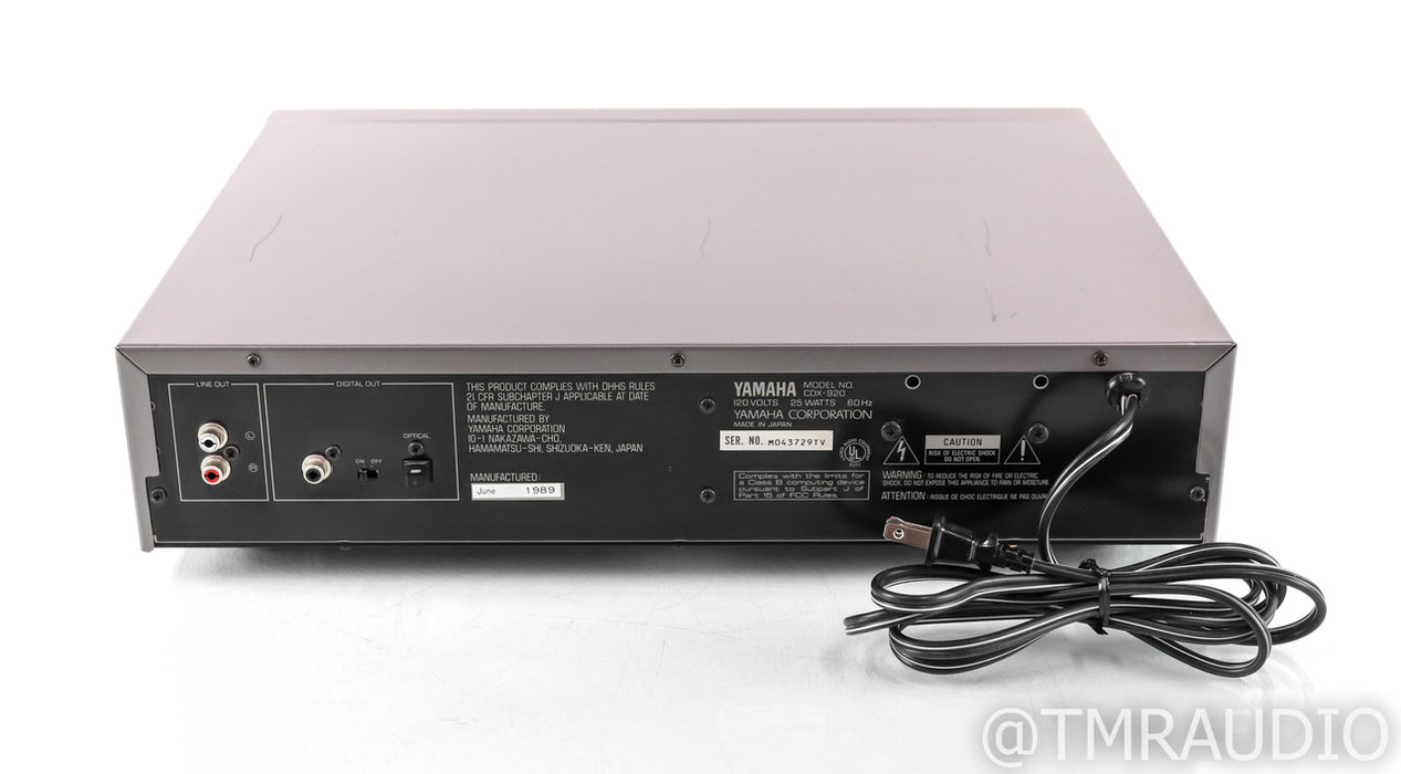 Yamaha CDX-920 Vintage CD Player; CDX920; Remote