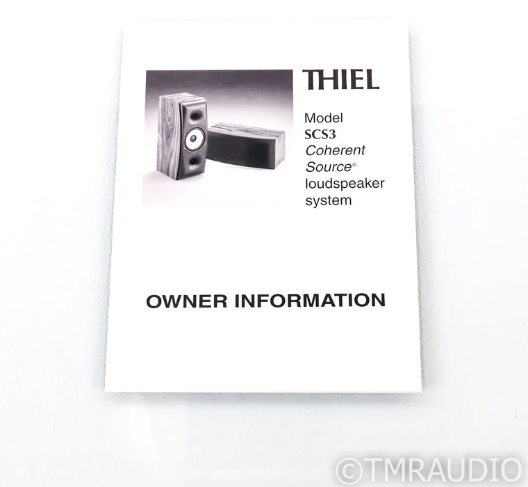 Thiel SCS3 Center Channel Speaker; Dark Cherry; SCS-3