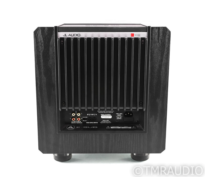 JL Audio E110 E-Sub 10" Powered Subwoofer; Black Ash w/ SVS SoundPath Feet