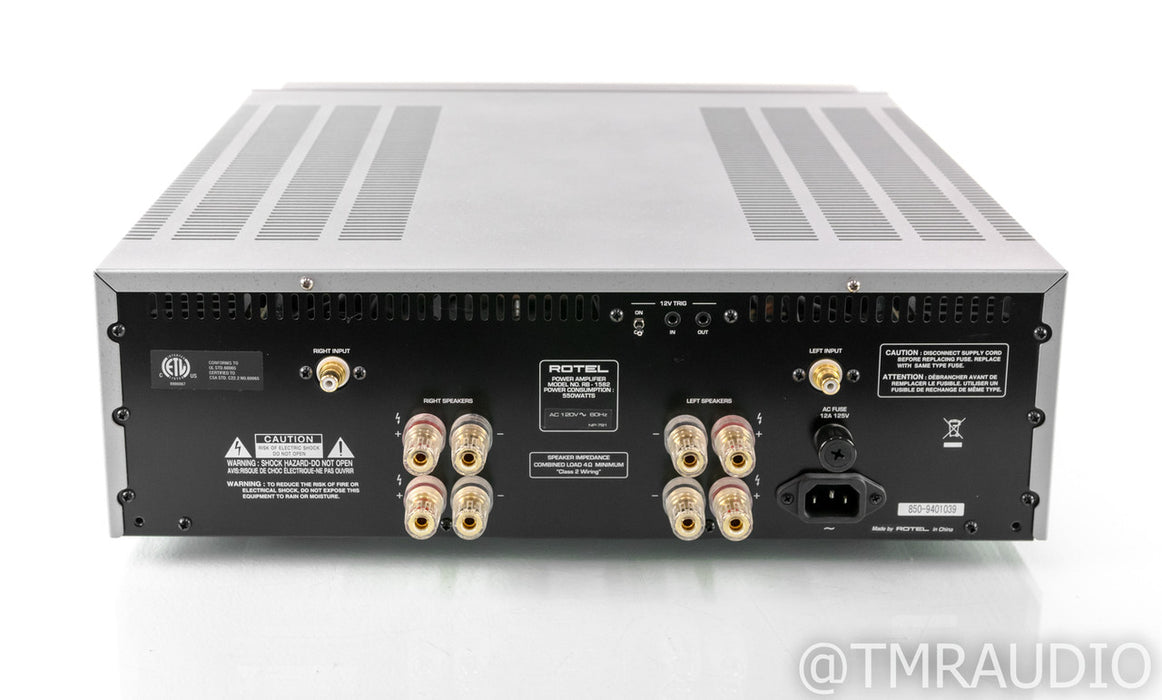 Rotel RB-1582 Stereo Power Amplifier; RB1582; Silver