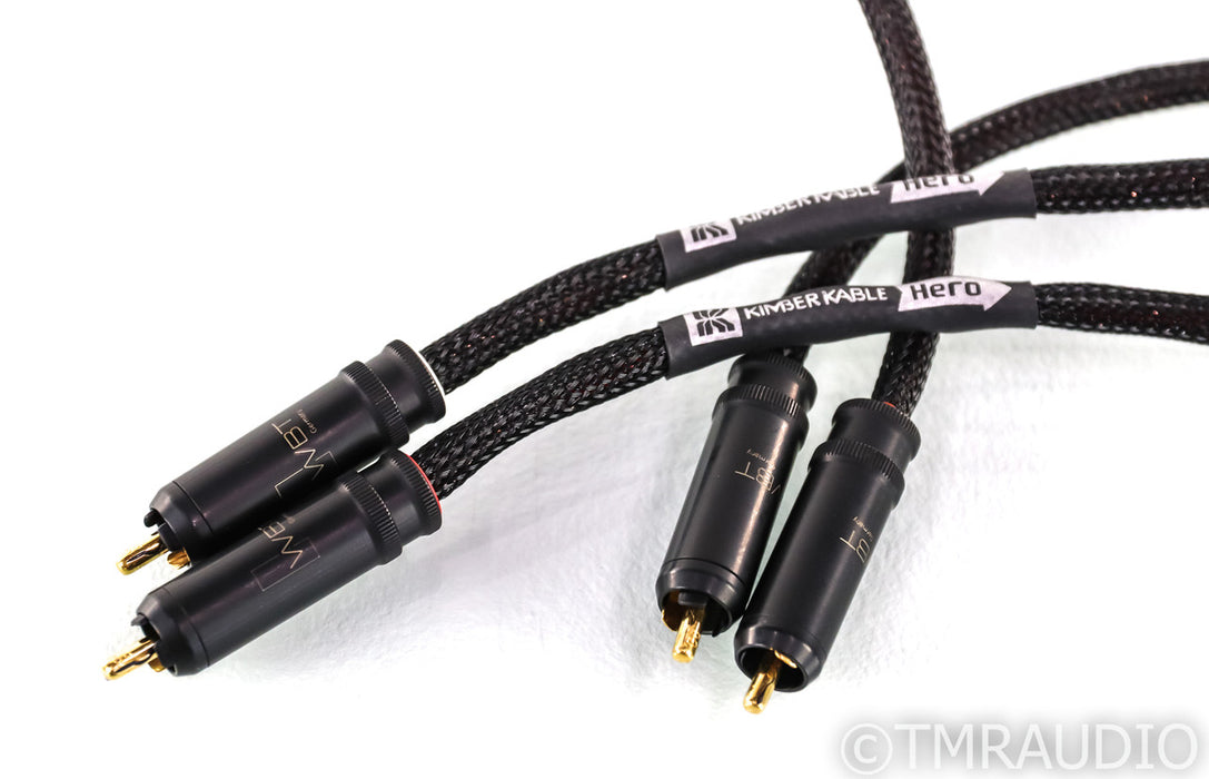 Kimber Kable Hero RCA Cables; 4m Pair Interconnects; Ascent Series