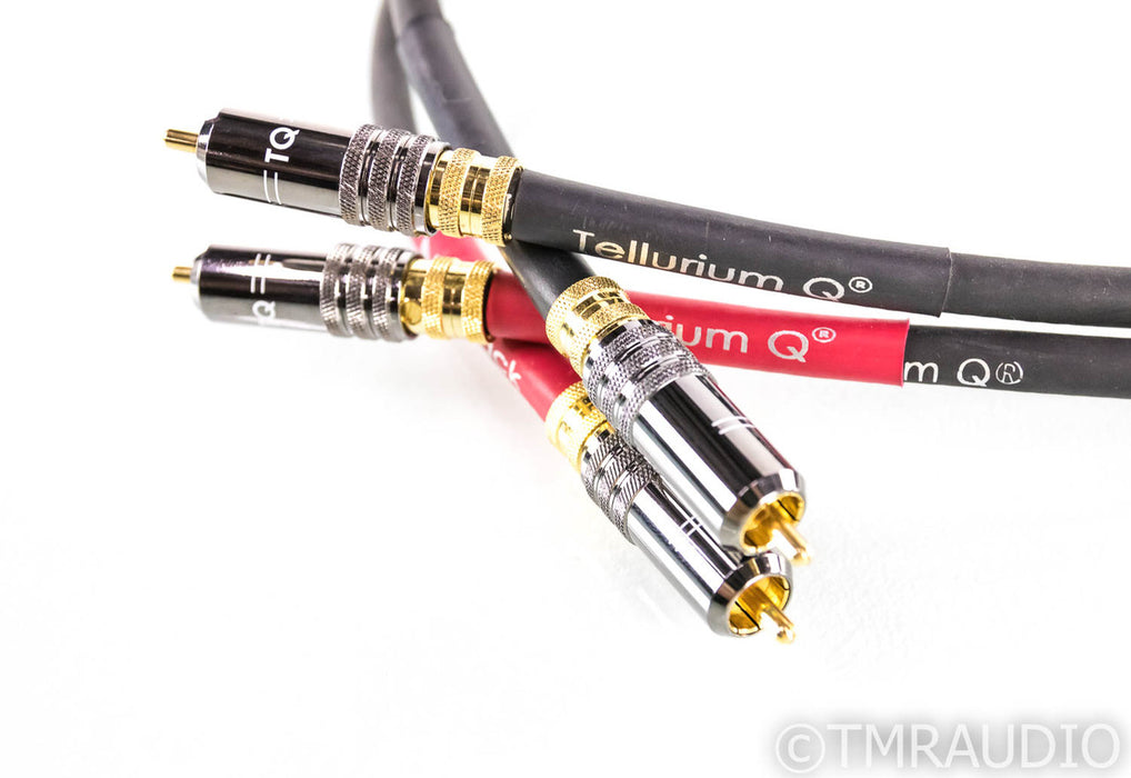Tellurium Q Black RCA Cables; 1.5m Pair Interconnects