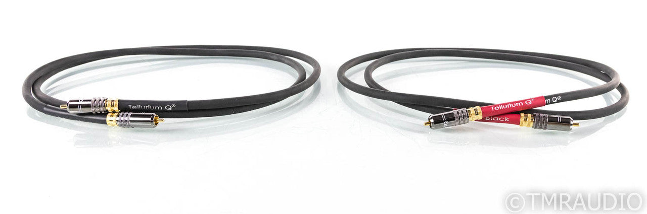 Tellurium Q Black RCA Cables; 1.5m Pair Interconnects