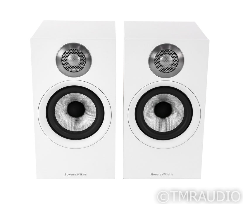 B&W 607 Bookshelf Speakers; White Pair