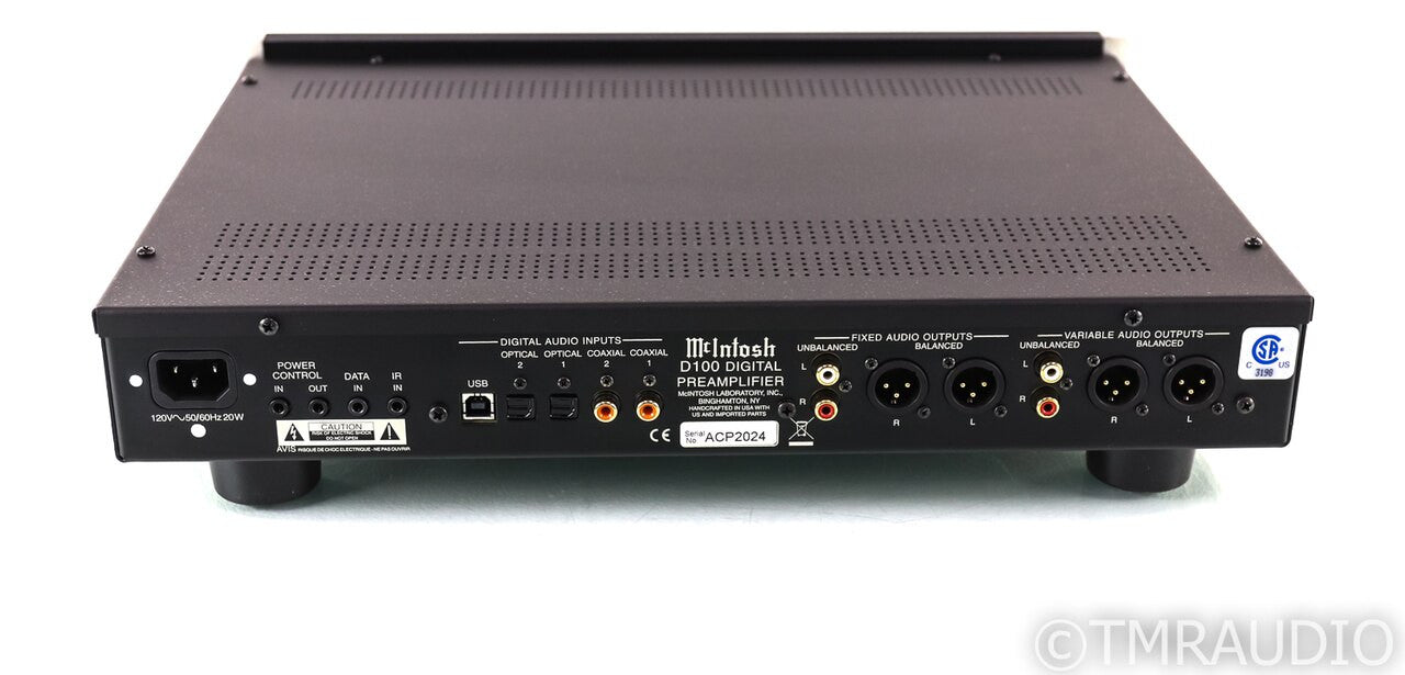 McIntosh D100 DAC; D/A Converter; D-100; Remote