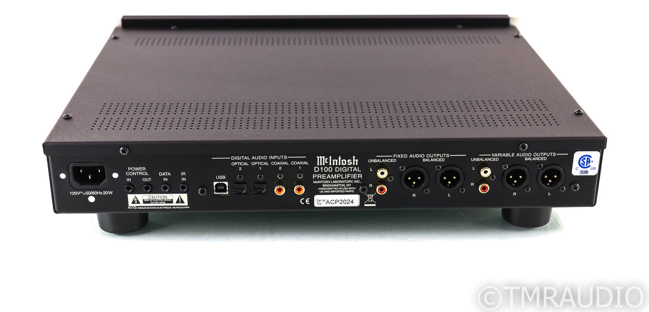 McIntosh D100 DAC; D/A Converter; D-100; Remote