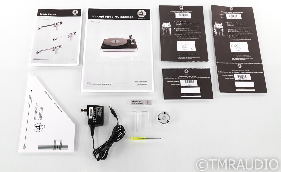 Clearaudio Concept Turntable; Satisfy Carbon Tonearm; Concept MC Cartridge