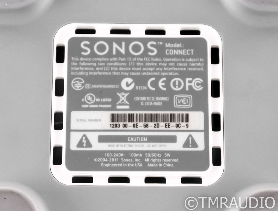 Sonos Connect Wireless Network Streamer; Gen 1; White