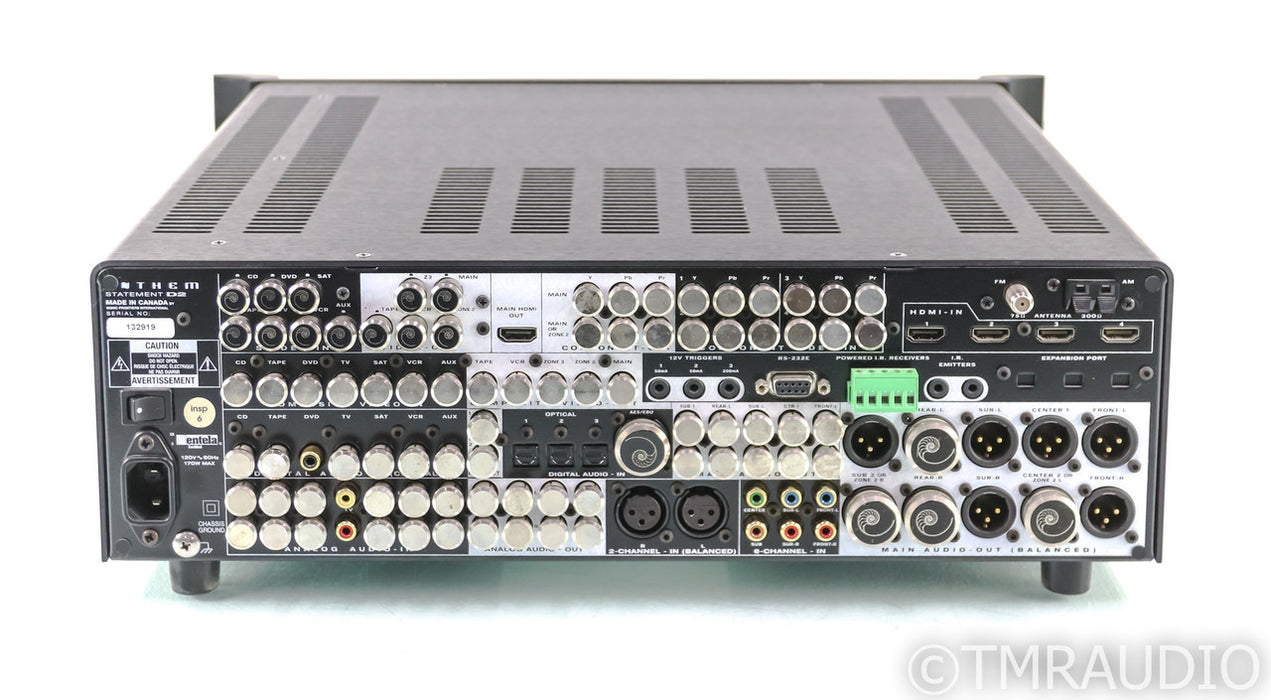 Anthem Statement D2 7.1 Channel Home Theater Processor; Remote