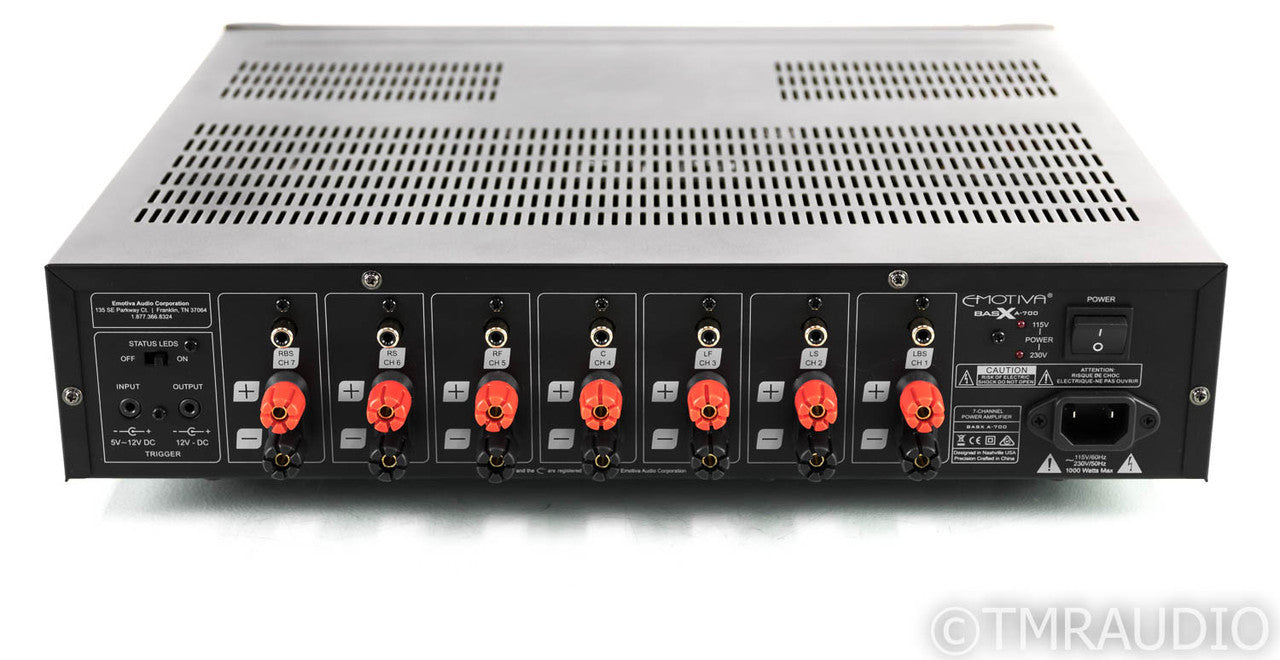 Emotiva A-700 BasX 7 Channel Power Amplifier; A700(New / Open box)