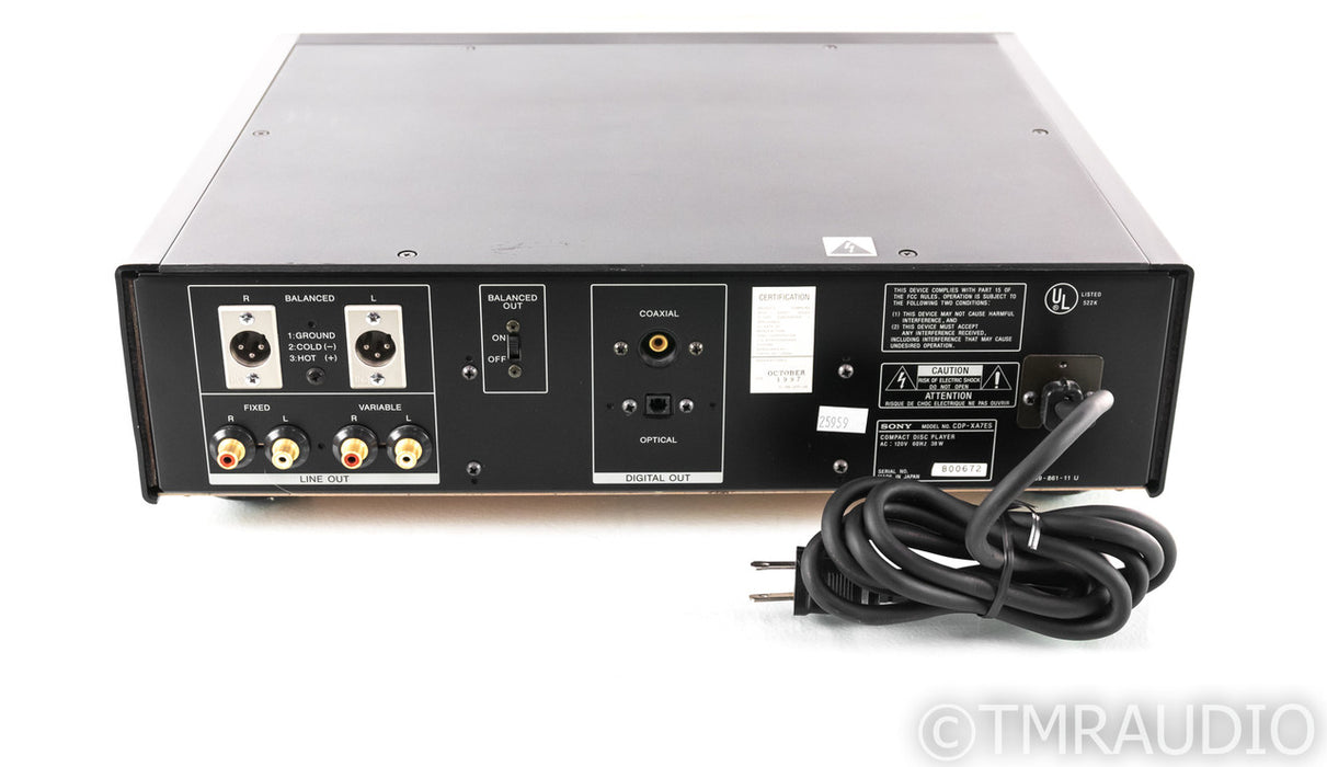 Sony CDP-XA7ES CD Player; CDPXA7ES; Remote