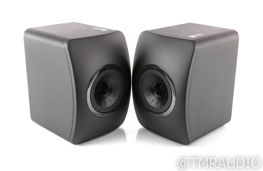 KEF LS50 Black Edition Bookshelf Speakers; All Black Pair; LS-50