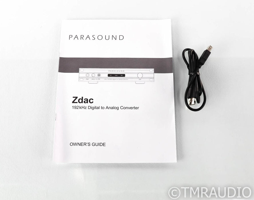 Parasound Zdac DAC / Headphone Amplifier; D/A Converter; Black; v.1