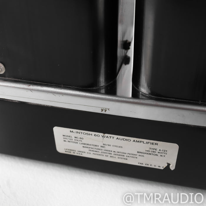 McIntosh MC60 Tube Mono Power Amplifier Type A-121