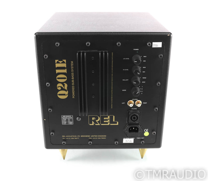 REL Q201E 10" Powered Subwoofer; Upgraded Spikes
