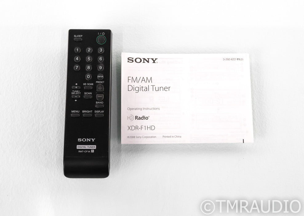 Sony XDR-F1HD AM/FM Digital Tuner; HD Radio; RadioXTuners Upgrade