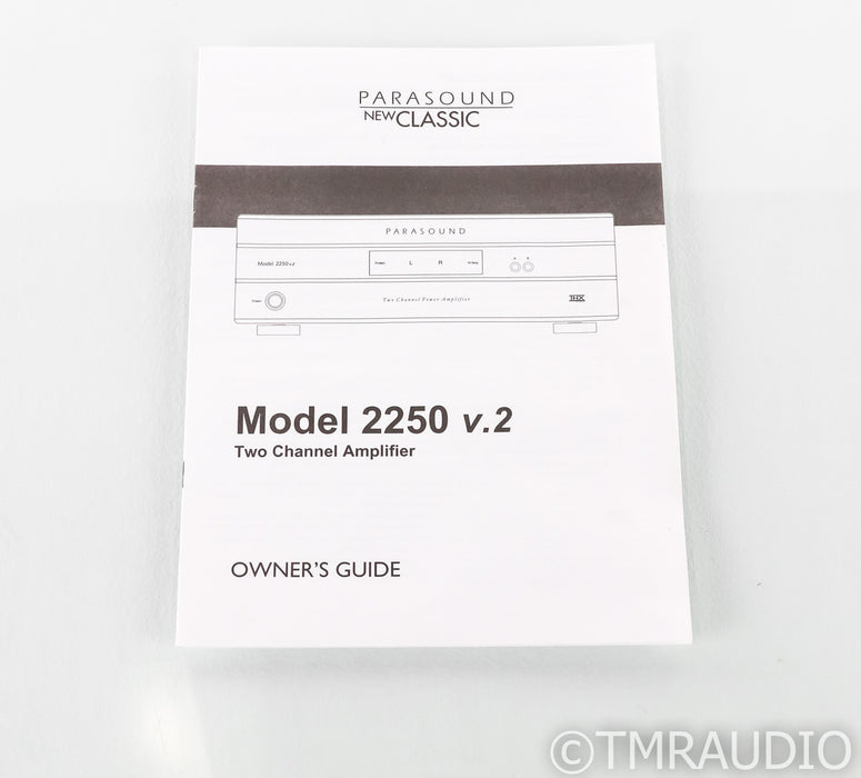 Parasound New Classic 2250 v.2 Stereo Power Amplifier (1/2);  (1/2)